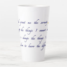 gebed om sereniteit latte mok