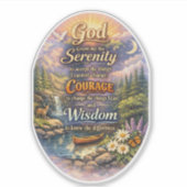 Gebed om Sereniteit Sticker (Voorkant)