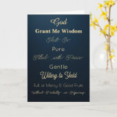 Gebed om wijsheid: Christelijk Wenskaart Kaart (Gele Bloem)