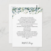 Gebed op je trouwdag briefkaart (Voorkant / Achterkant)