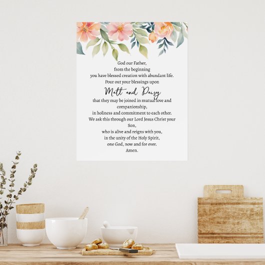 Gebed op je trouwdag poster (Keuken)