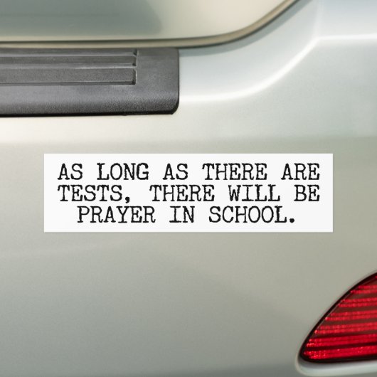 Gebed op school bumpersticker (Op auto)