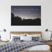 gebed op Sunrise op een Canvas Afdruk (Insitu (Slaapkamer))
