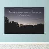 gebed op Sunrise op een Canvas Afdruk (Insitu (Houten vloer))