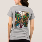 Gebed Planten Glas in lood grijs Tri-Blend Shirt (Achterkant)