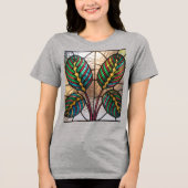 Gebed Planten Glas in lood grijs Tri-Blend Shirt (Voorkant)