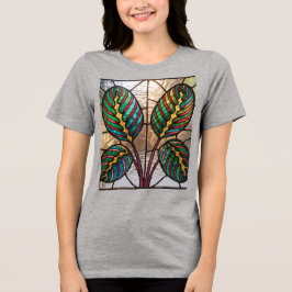 Gebed Planten Glas in lood grijs Tri-Blend Shirt