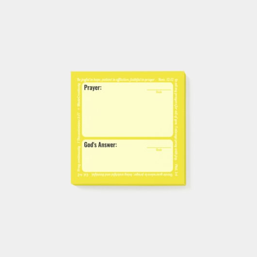 Gebed Post-it Notes (geel) (Voorkant)