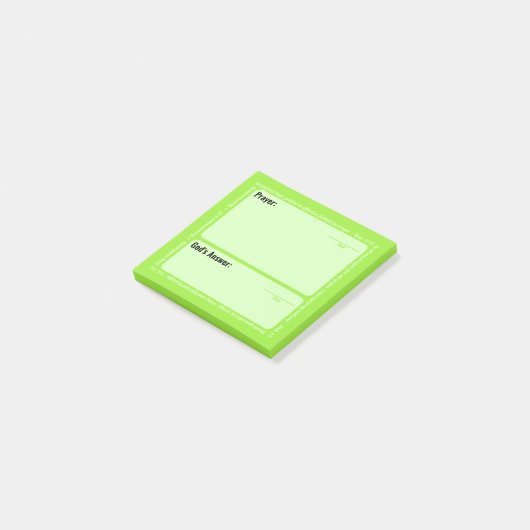 Gebed Post-it Notes (groen) (Schuin)