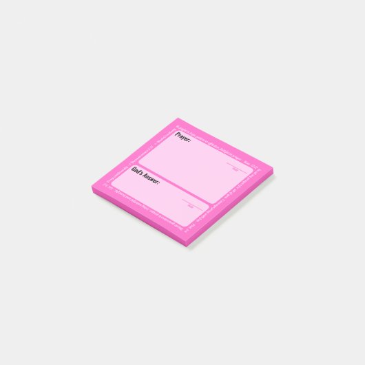 Gebed Post-It Notes (roze) (Schuin)