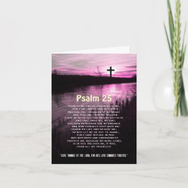 Gebed, psalm 25 gepersonaliseerde Christelijke kaa Bedankkaart