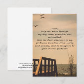 Gebed Sereniteit Vredesbegeleiding Zonnig Zeegezic Bedankkaart (Voorkant / Achterkant)