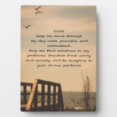 Gebed Sereniteit Vredesbegeleiding Zonnig Zeegezic Fotoplaat (voorkant)