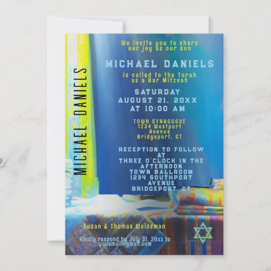 Gebed Shawls uitnodiging (Voorkant)