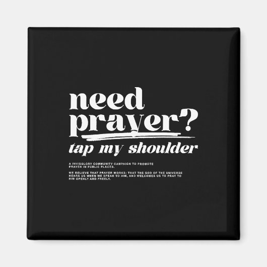 Gebed Tik op mijn schouder Gebed Tik op mijn schoe Magneet (Voorkant)