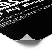 Gebed Tik op mijn schouder Gebed Tik op mijn schoe Poster (Hoek)