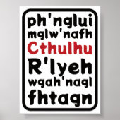 Gebed tot Cthulhu Poster (Voorkant)