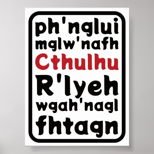 Gebed tot Cthulhu Poster (Voorkant)