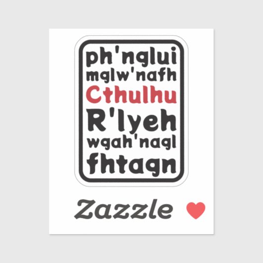 Gebed tot Cthulhu Sticker (Vel)