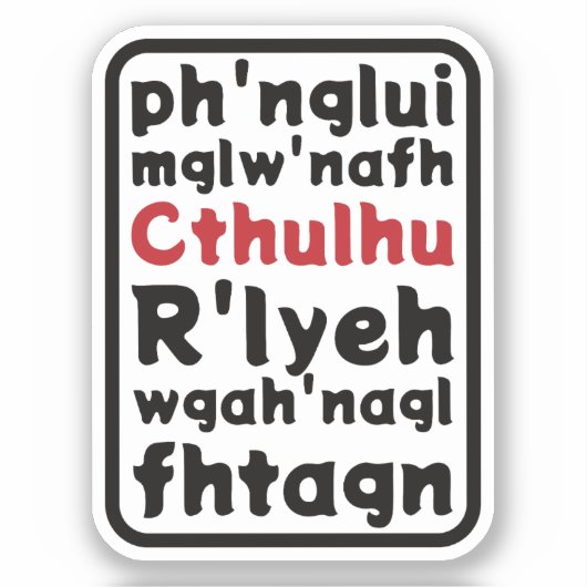 Gebed tot Cthulhu Sticker (Voorkant)