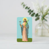 Gebed tot St Barbara Prayer Kaart Visitekaartje (Staand voorkant)