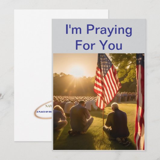 Gebed van aanmoediging feestdagenkaart (Voorkant / Achterkant)