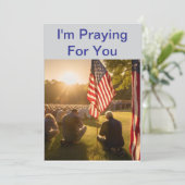 Gebed van aanmoediging feestdagenkaart (Staand voorkant)