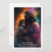 Gebed van Bescherming Jezus Christus Aangepaste Te Feestdagenkaart (Voorkant / Achterkant)