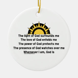 Gebed van Bescherming Keramisch Ornament