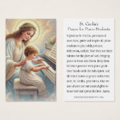 Gebed van Cecilia voor pianostudenten Visitekaartje (Voorkant /achterkant)