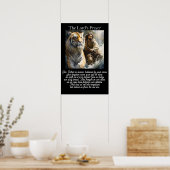 Gebed van de Heer Tijger Torrent Triomf Kunstwerk Poster (Keuken)