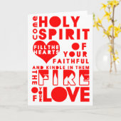 Gebed van de Heilige Geest Kaart (Gele Bloem)