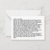 Gebed van de Heilige Geest Notitiekaartje (Achterkant)