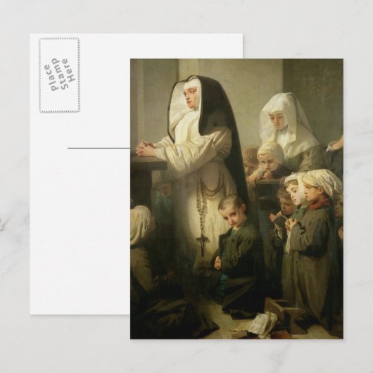 Gebed van de kinderen die lijden aan de ringworm briefkaart (Voorkant / Achterkant)