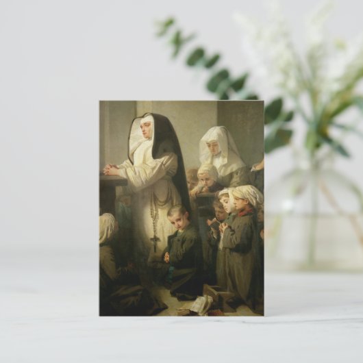 Gebed van de kinderen die lijden aan de ringworm briefkaart (Staand voorkant)