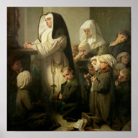 Gebed van de kinderen die lijden aan de ringworm poster (Voorkant)