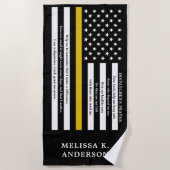 Gebed van de verzender: gepersonaliseerd in Gold L Strandlaken (Voorkant)