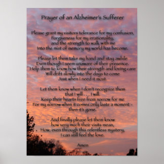 Gebed van de ziekte van Alzheimer Poster