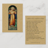 Gebed van Franciscus van Assisi Heilige Kaarten Visitekaartje (Voorkant / Achterkant)