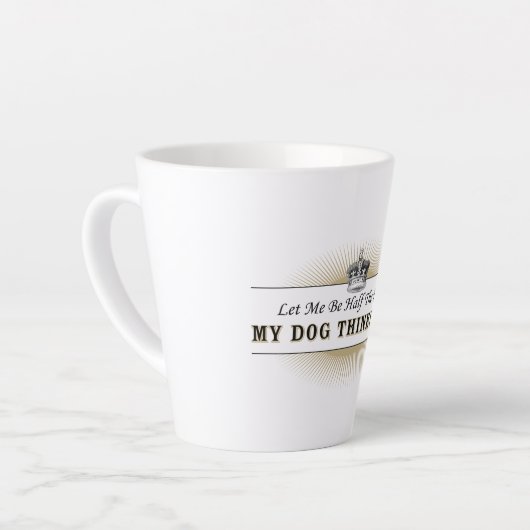 Gebed van hondeneigenaren latte mok (Linkerhoek)