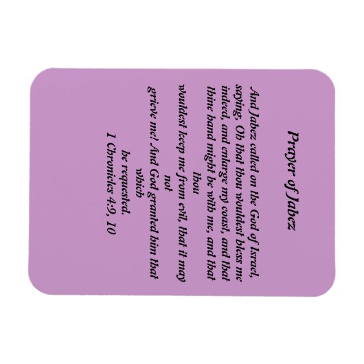 Gebed van Jabez Magnet Magneet (Horizontaal)