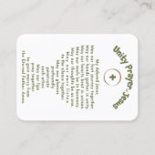 Gebed van Jezus Gebed Kaart voor 3,5 x 2,5 inch Visitekaartje (Voorkant)