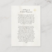 Gebed van Johannes Chrysostomus Gebed Kaart Plaatskaartje (Achterkant)