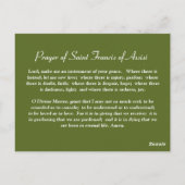 Gebed van Sint-Francis van Assisi Briefkaart (Achterkant)