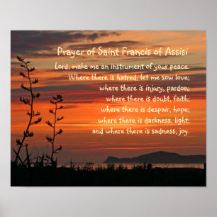 Gebed van Sint-Francis van Assisi Poster