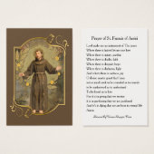Gebed van Sint-Francis van de Heilige Kaart van As (Voorkant /achterkant)