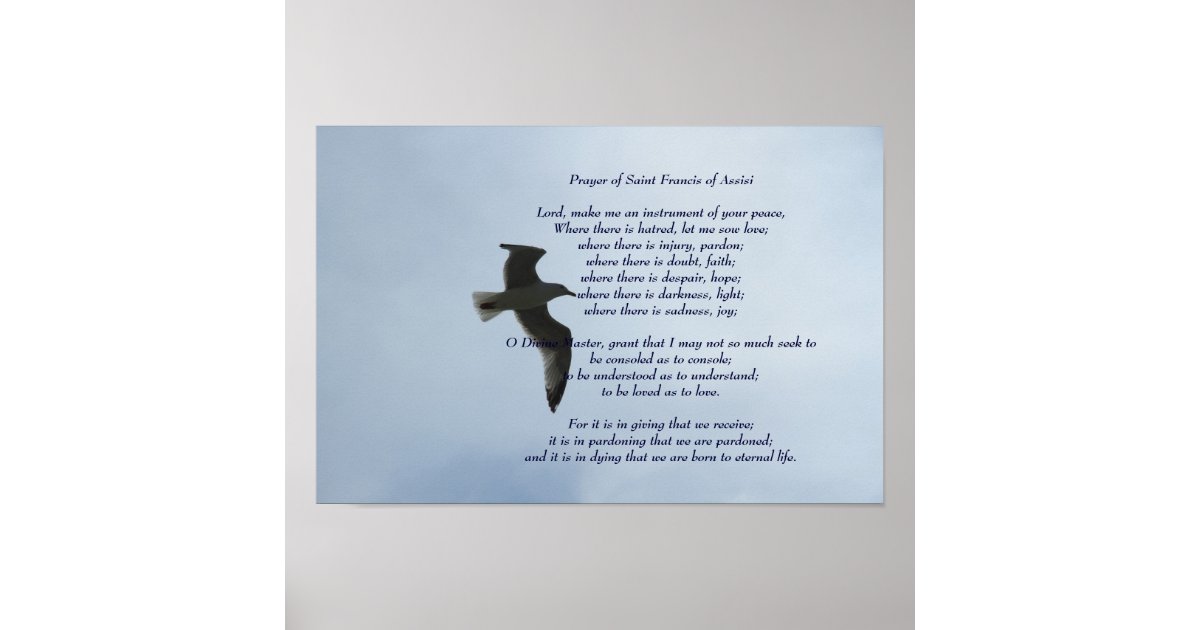 Gebed van Sint-Francis van het Poster van Assisi | Zazzle.nl