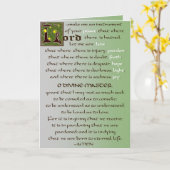 Gebed van St. Francis Catholic Card Kaart (Gele Bloem)