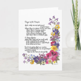 Gebed van St. Francis Kaart