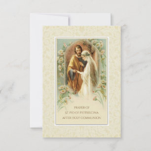 Gebed van St. Padre Pio na Heilige Communie Kaart